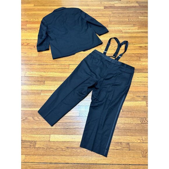 Jones New York Mens Tuxedo Size 50R Suit Blazer Jacket 44x27 Pants Wool Black - Picture 10 of 16